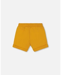 Deux par Deux Baby Boys French Terry Short Vibrant Orange