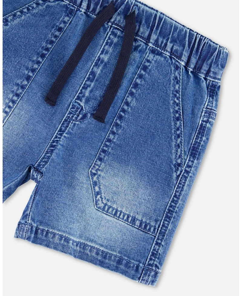 Deux par Deux Baby Boys Denim Short Dark Denim Blue