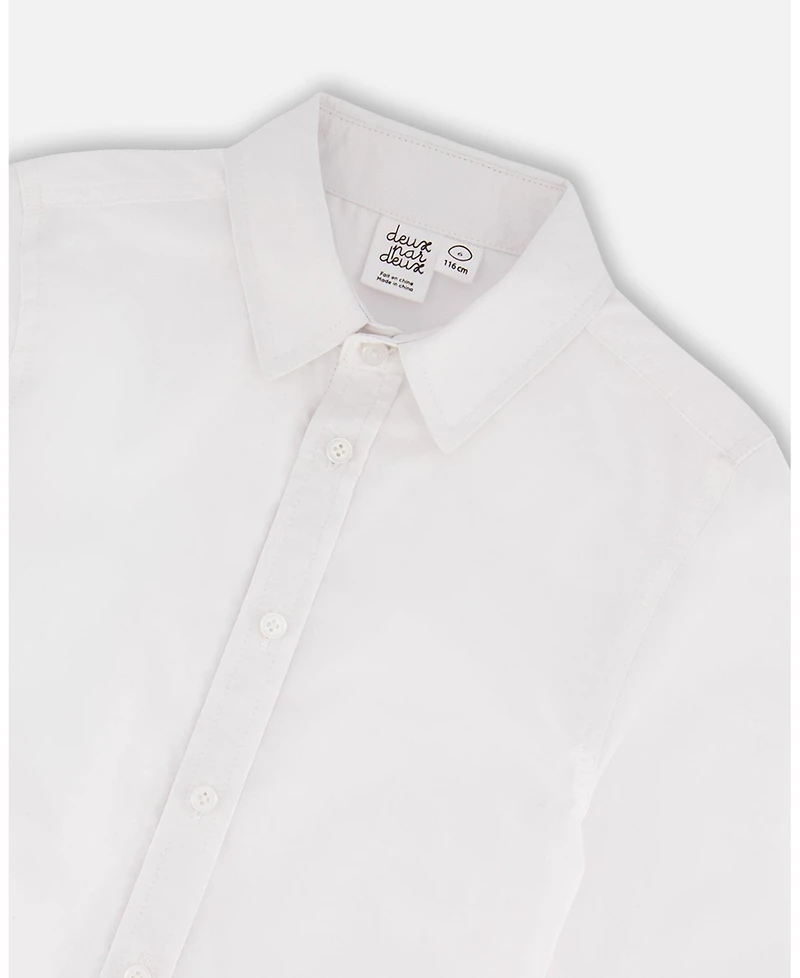 Deux par Toddler Boys Long Sleeve Button Down Shirt White - Toddler|Child