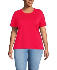 Lands' End Plus Relaxed Supima Cotton Crew Neck T-Shirt
