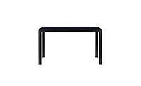 Simple Assembled Tempered Glass & Iron Dinner Table