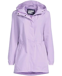 Lands' End Women's Plus Squall Packable Waterproof Raincoat