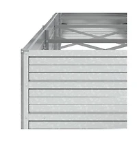 Garden Raised Bed 126"x31.5"x17.7" Galvanized Steel Silver