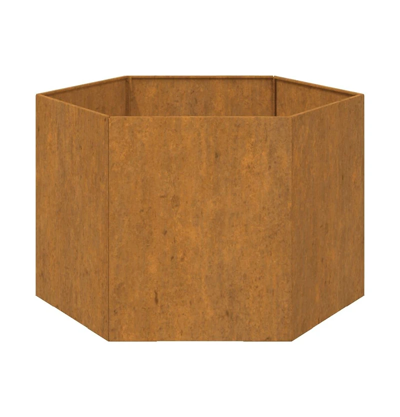 Planter Rusty 23.6"x23.6"x17.7" Corten Steel
