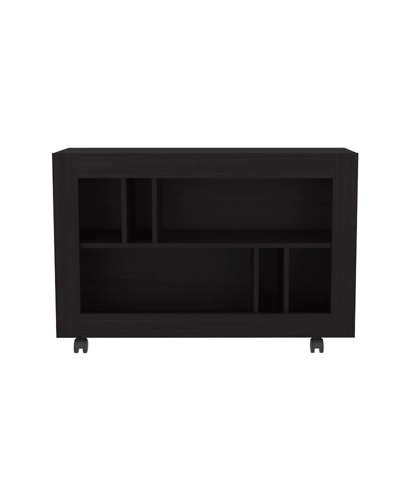Fm Furniture Cowlic Console Table in Melamine with Open Storage, Wengue