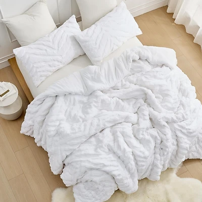 Tiger Plush - Coma Inducer Oversized Comforter Set - White