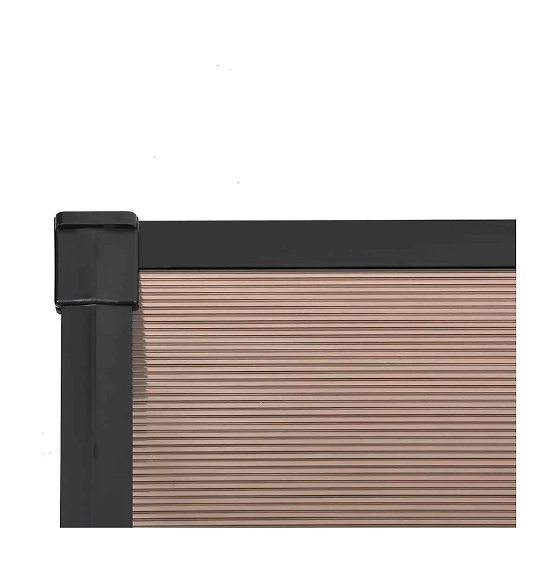 Door Canopy Black 48"x35.4" Polycarbonate