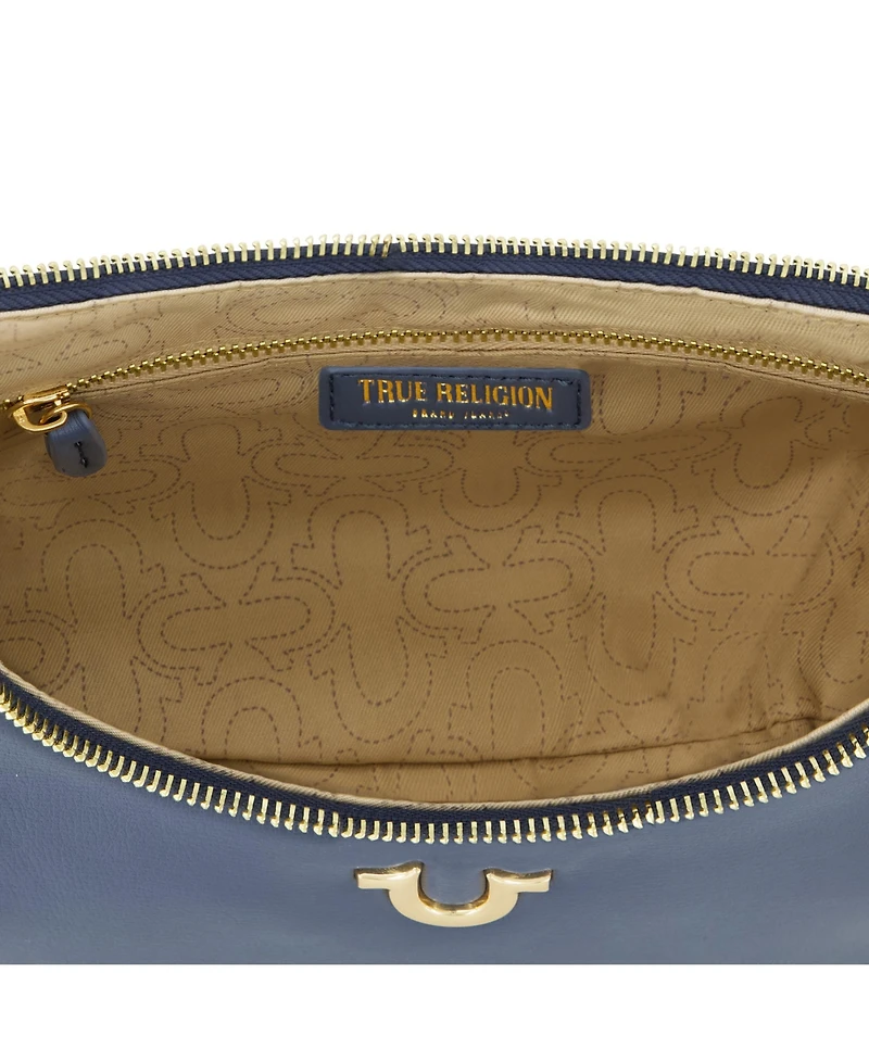 True Religion Zip Top Crescent Hobo Bag