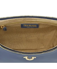 True Religion Zip Top Crescent Hobo Bag