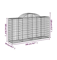 Gabion Basket Silver Galvanized iron Medium