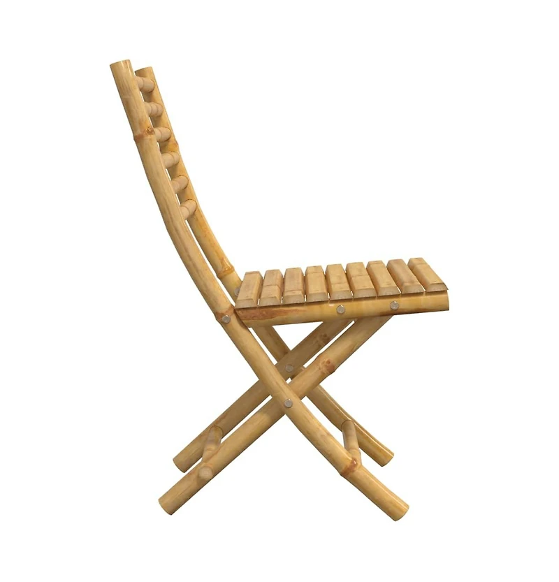 Folding Patio Chairs 2 pcs 16.9"x21.3"x34.6" Bamboo