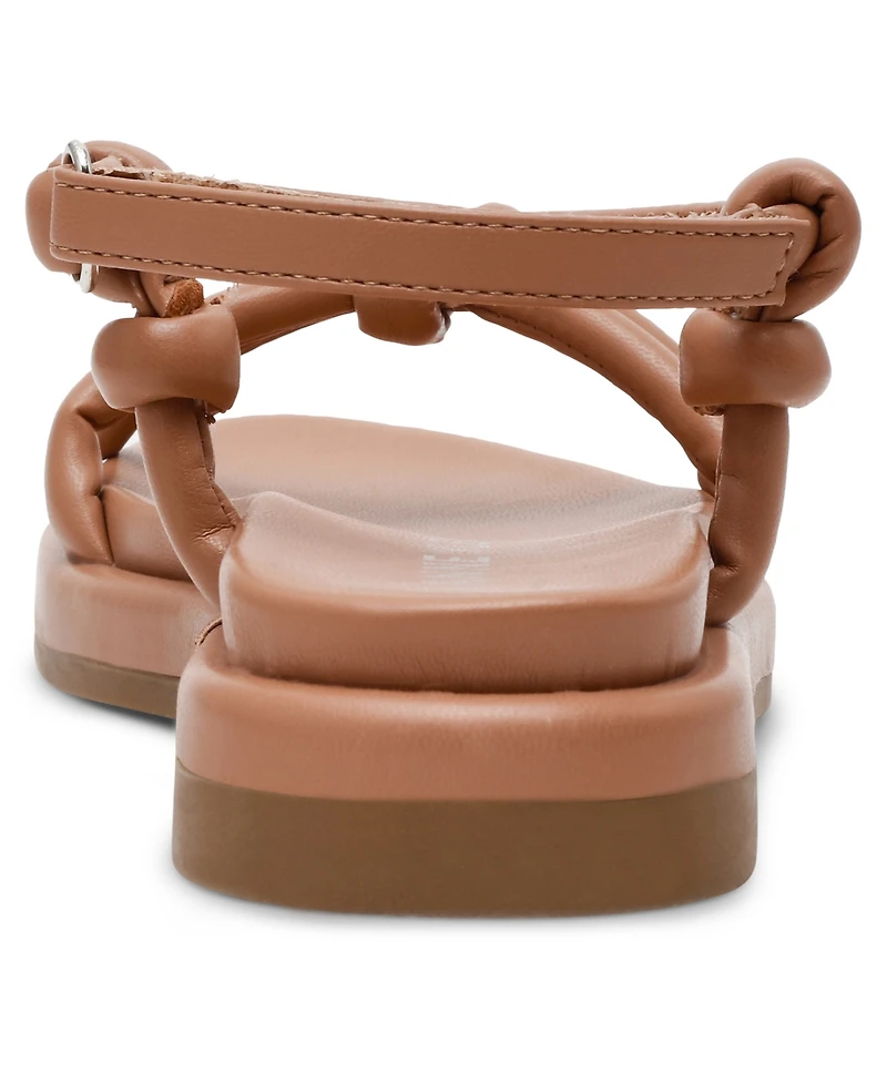 Anne Klein Women's Elisabeth Ankle Strap Footbed Flat Sandals