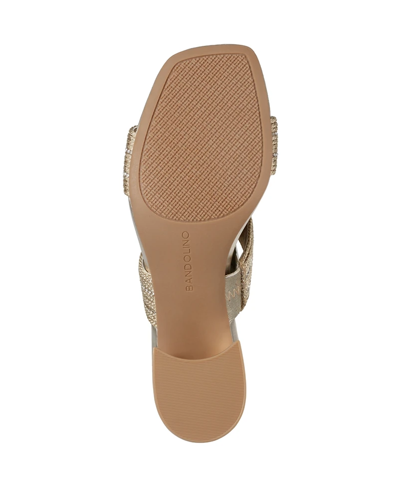 Bandolino Women's Molane Embellished Block Heel Sandals