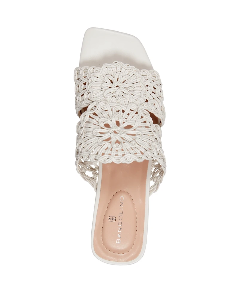 Bandolino Women's Melvana Woven Kitten Heel Sandals