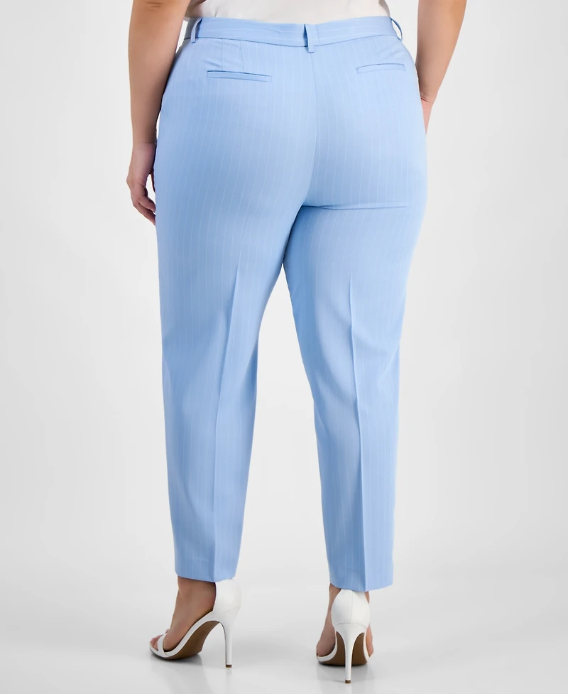 Tahari Asl Plus Classic Mid Rise Ankle Pants
