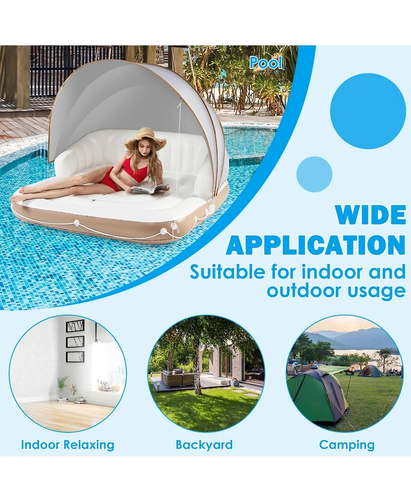 Inflatable Pool Float Lounge Swimming Raft