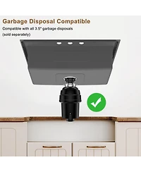 Casainc 33" L x 22" W Single Bowl Stainless Steel Topmount Kitchen Sink with Accessories