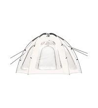 Nucleus Hexagon Tent 9.8FT with Screened Walls and Waterproof Cover, Ideal for Outdoor Picnics, Glamping, Camping, and Stylish Backyard Events