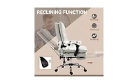 Massage Office Chair with Lumbar Support and Reclining Function