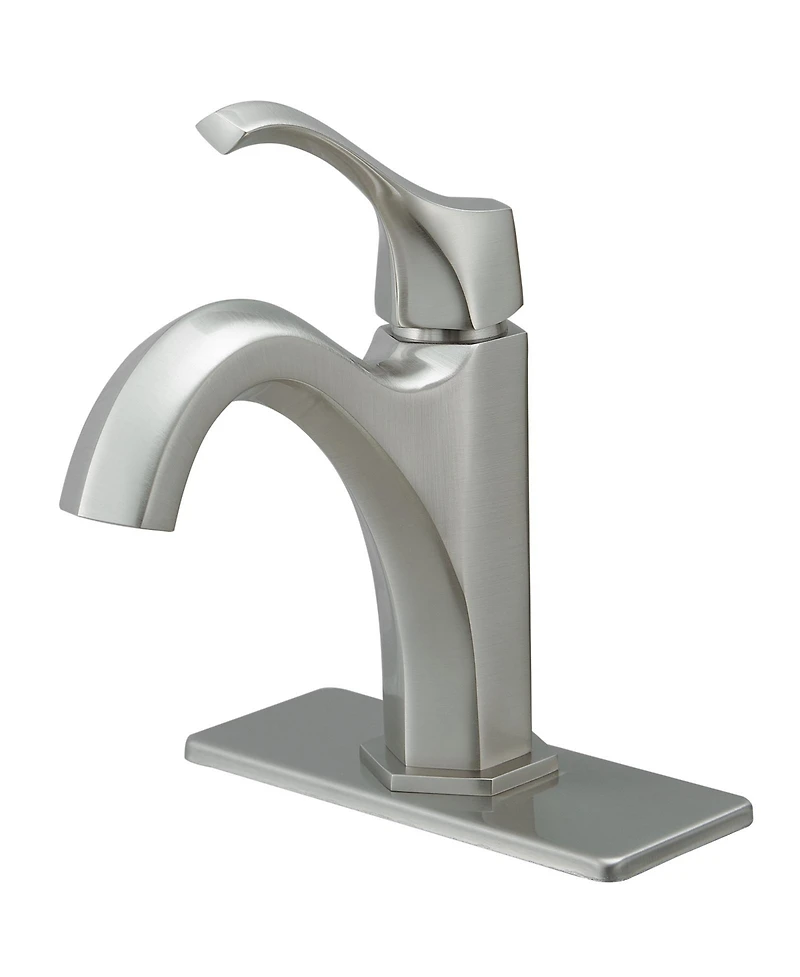 Single-Handle Single-Hole Farmhouse Bathroom Faucet Drip-Free Lavatory Rv Sink Brushed Gold