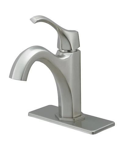 Single-Handle Single-Hole Farmhouse Bathroom Faucet Drip-Free Lavatory Rv Sink Brushed Gold