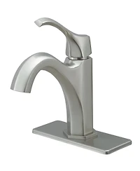 Single-Handle Single-Hole Farmhouse Bathroom Faucet Drip-Free Lavatory Rv Sink Brushed Gold