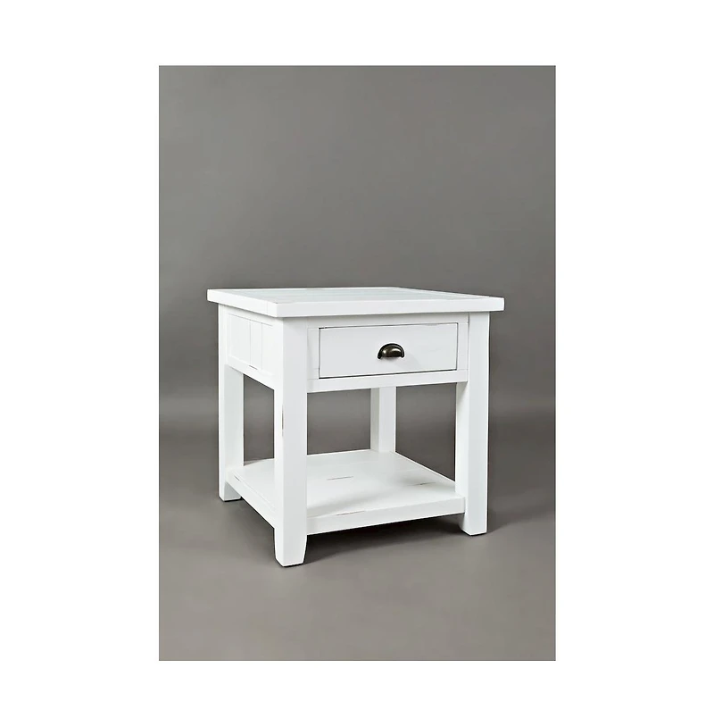 Artisan's Craft Rustic Farmhouse Distressed Acacia End Table