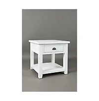 Artisan's Craft Rustic Farmhouse Distressed Acacia End Table