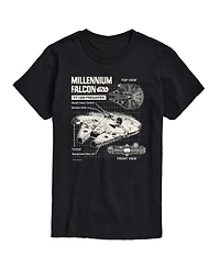 Airwaves Men's Star Wars Millennium Falcon Short Sleeve T-Shirt