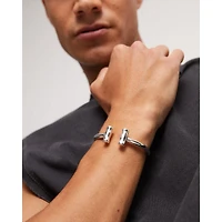 UNOde50 Rigid Sterling Silver Plated Two Tubes Bracelet