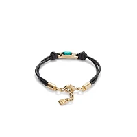 UNOde50 Green Crystal Leather Bracelet
