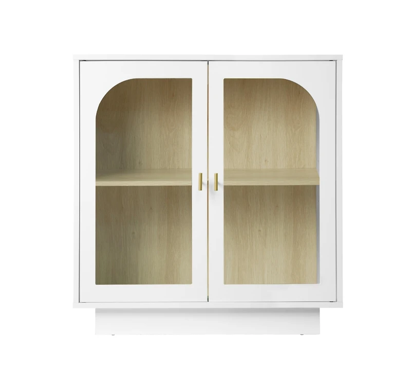 Storage Cabinet with Acrylic Door for Living Room 2 Door Storage Cabinet Sideboard Cabinet Entryway Cabinet