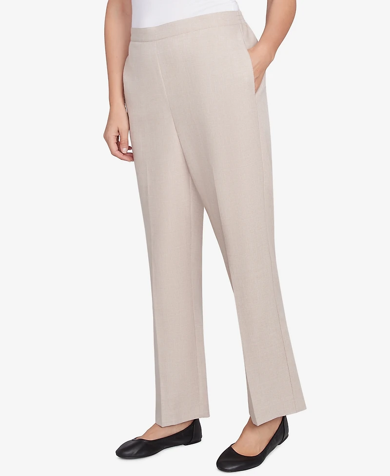 Alfred Dunner Women's Kensington Gardens Relaxed Linen Short Length Pants