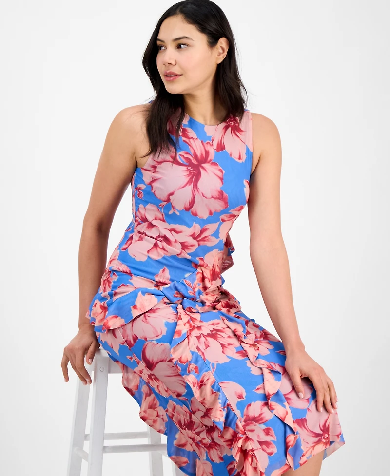 Rachel Rachel Roy Women's Isca Ruffled Sleeveless Midi Dress