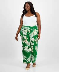 Anne Klein Plus Pull-On High-Rise Palazzo Pants