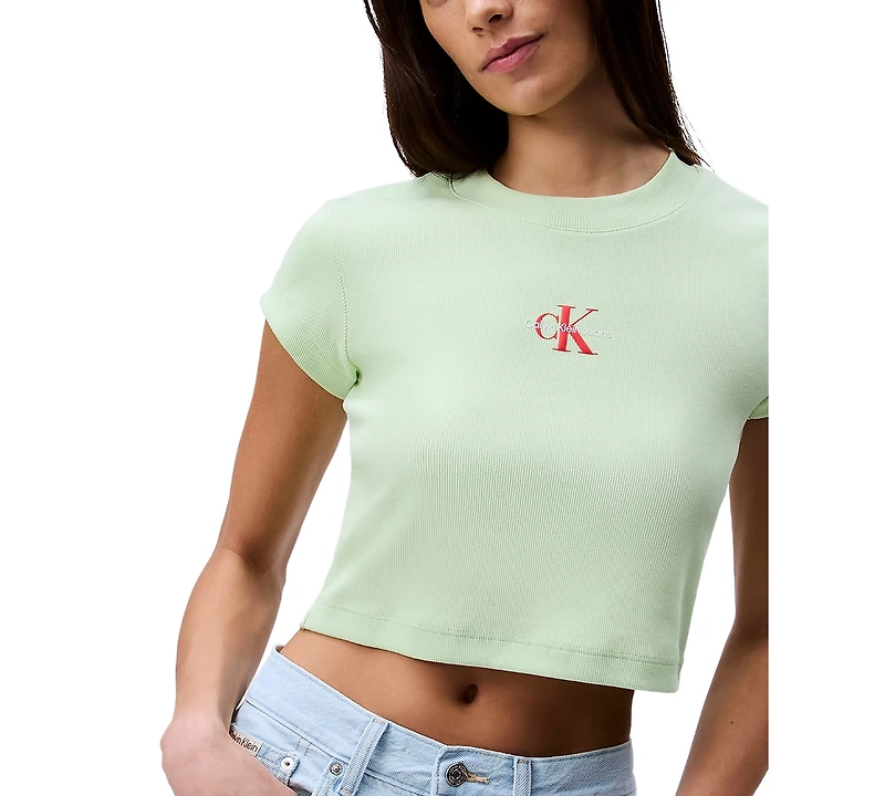 Calvin Klein Jeans Women's Monogram Logo Baby T-Shirt