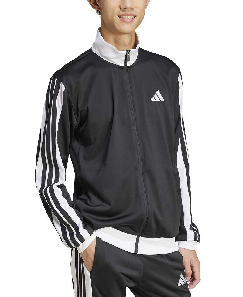 adidas Men's Regular-Fit 3-Stripes Colorblocked Tricot Track Jacket