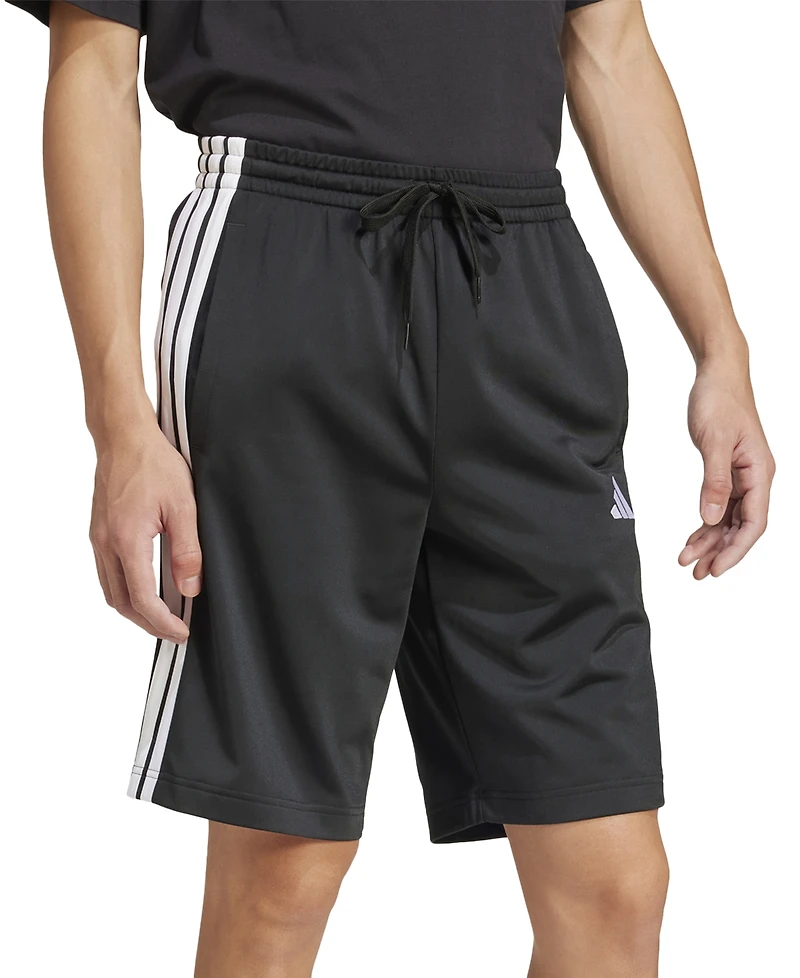 adidas Men's Three-Stripes 10" Tricot Shorts