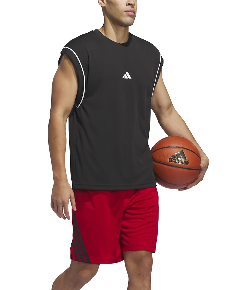 adidas Men's Three-Stripes Legends Basketball Shorts 9"