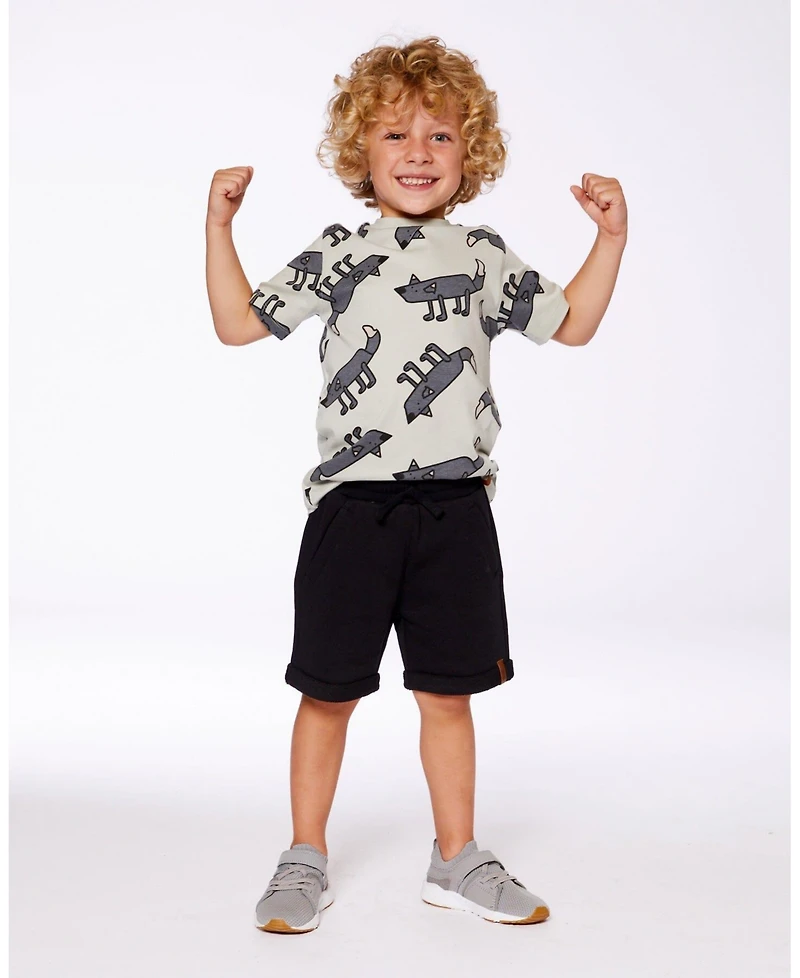 Deux par Toddler Boys French Terry Short Black - Toddler|Child