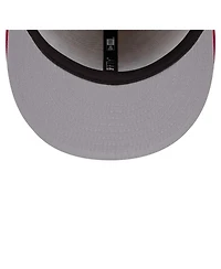 New Era Men's Cream/Red Atlanta Braves Team Art 9FIFTY Snapback Hat