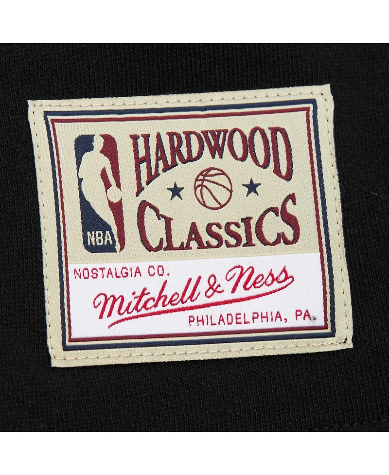 Mitchell & Ness Women's Black Boston Celtics Hardwood Classics Cropped Pullover Hoodie