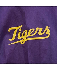 Mitchell & Ness Men's Purple Lsu Tigers Anorak Vintage Logo Half-Zip Hoodie Jacket