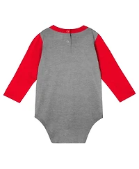 Outerstuff Baby Boys and Girls Scarlet Ohio State Buckeyes Double Up Long Sleeve Bodysuit Pant Set