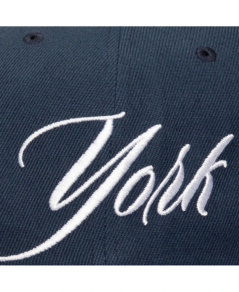 Mitchell & Ness Men's Navy New York Yankees Just Don x Mlb Lux Script Snapback Hat