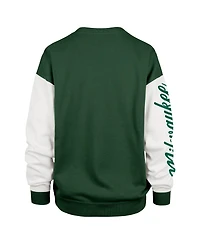 '47 Brand Women's Hunter Green Milwaukee Bucks Rise Andie Oversized Pullover Sweatshirt