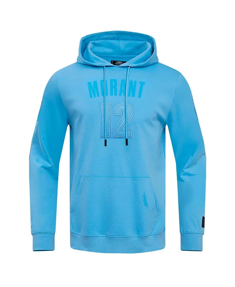 Pro Standard Men's Ja Morant Light Blue Memphis Grizzlies Triple Tonal Player Pullover Hoodie
