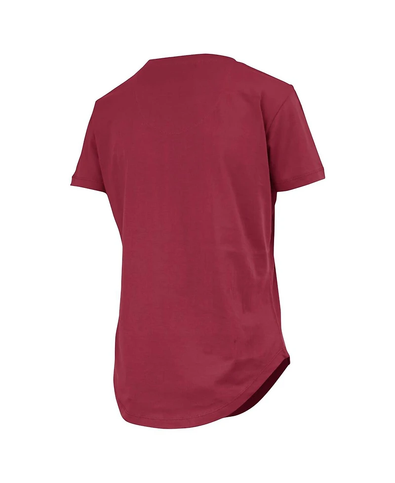 Pressbox Women's Garnet Florida State Seminoles Irvine Floral Team Color T-Shirt