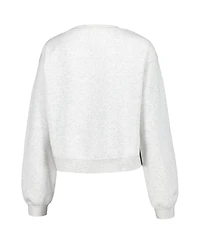 ZooZatz Women's Oatmeal Florida Gators Core Chenille Cropped Pullover Sweatshirt