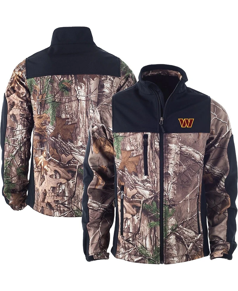Dunbrooke Men's Realtree Camo Washington Commanders Hunter Softshell Full-Zip Jacket